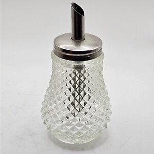 Vintage Diamond Point glass sugar bowl pour dispenser “restaurant style” Retro
